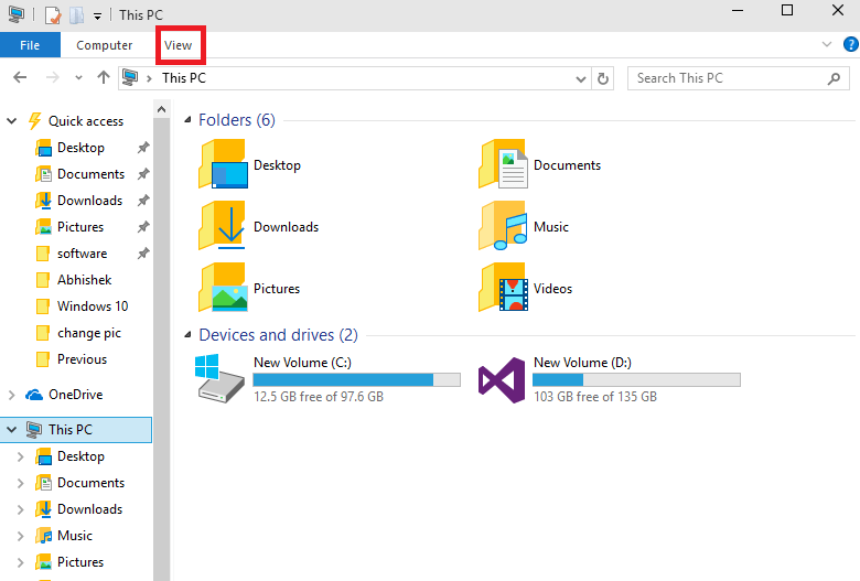 Show Hidden Files and Folders in Windows 10